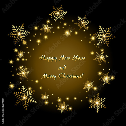 Abstract Christmas background with snowflakes