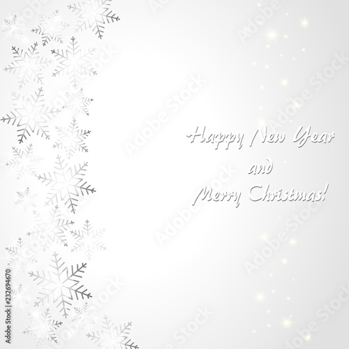 Abstract Christmas background with snowflakes