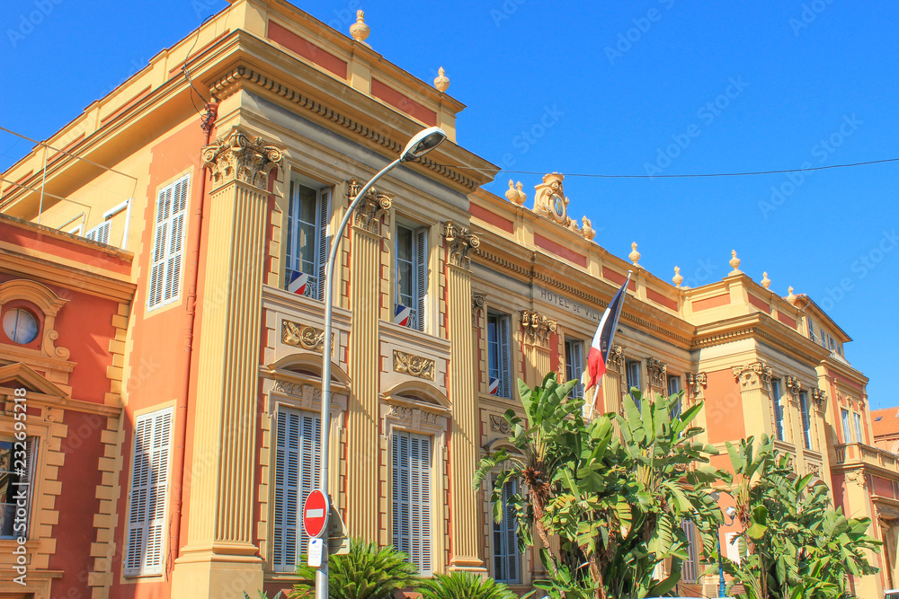 Hôtel de ville de Menton Côte d’Azur France  