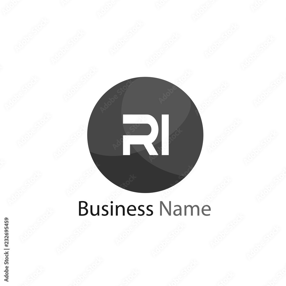 Initial Letter RI Logo Template Design Initial Letter RI Logo Template Design