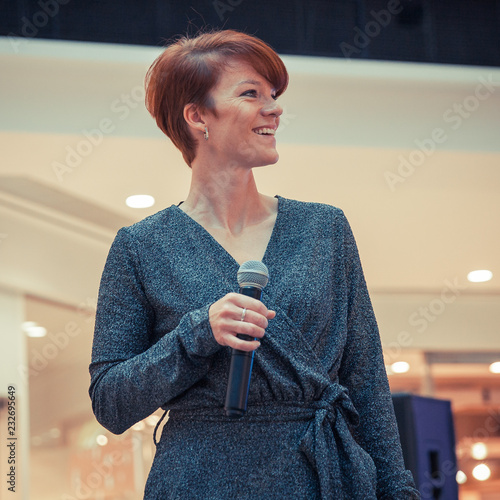 Фотография Moderator of fashion shows at the business center