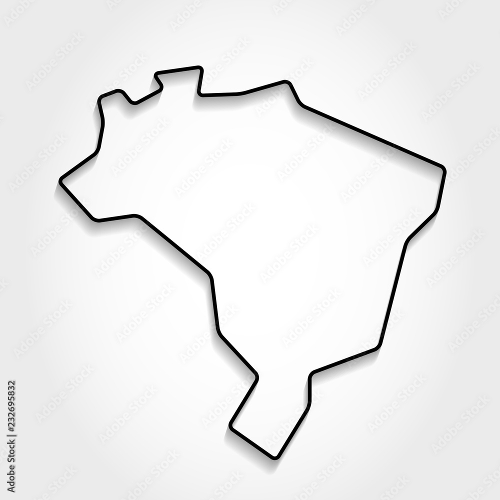 Brazil, outline map