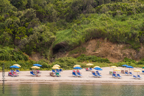 View of the beach on Rodonit peninsula, Albania