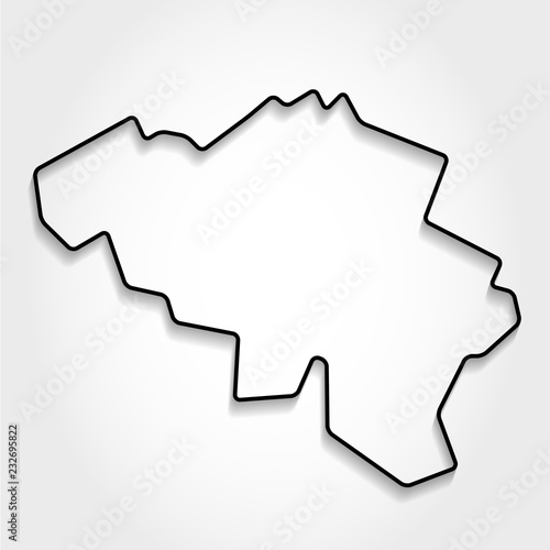Belgium ouline map