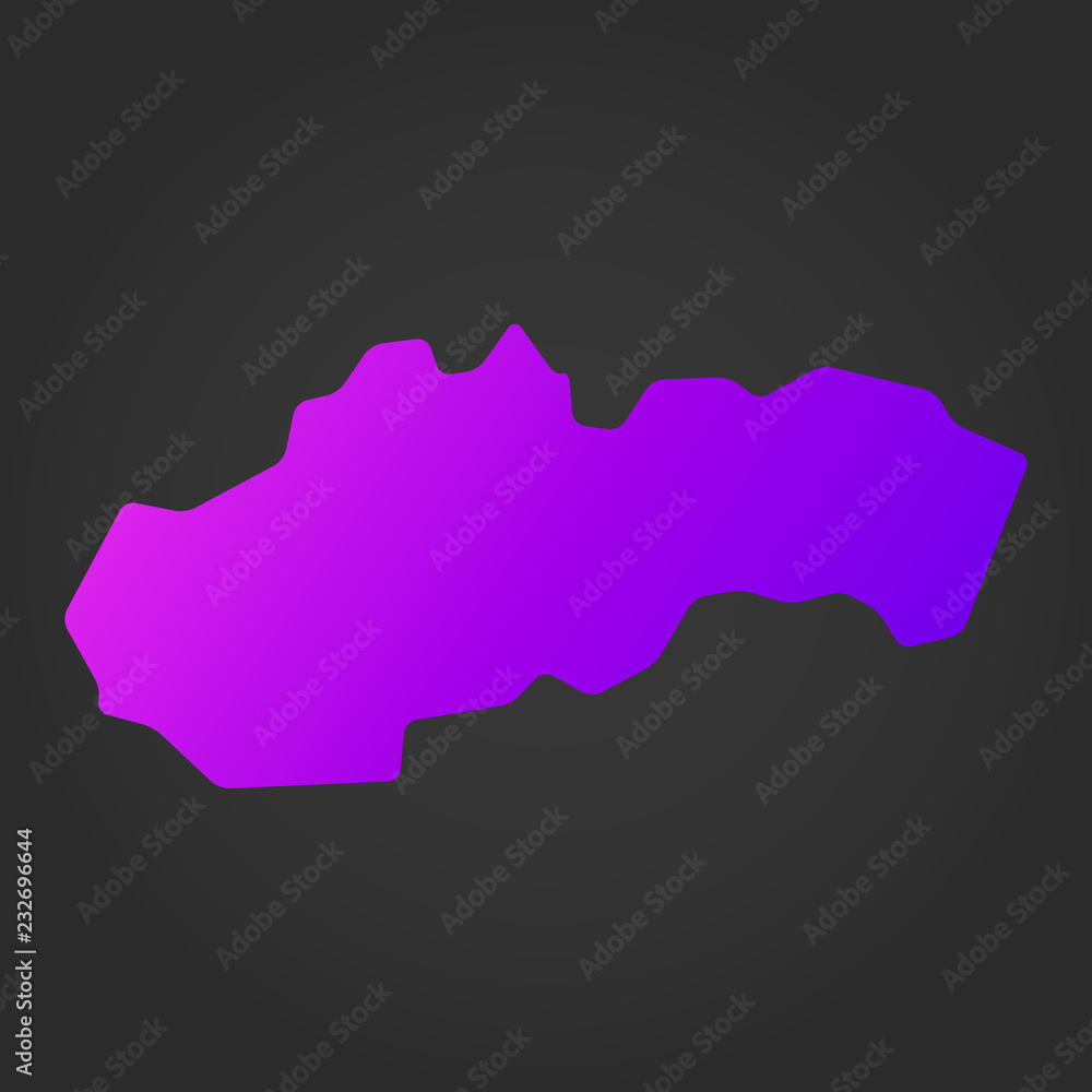 Slovakia gradient map