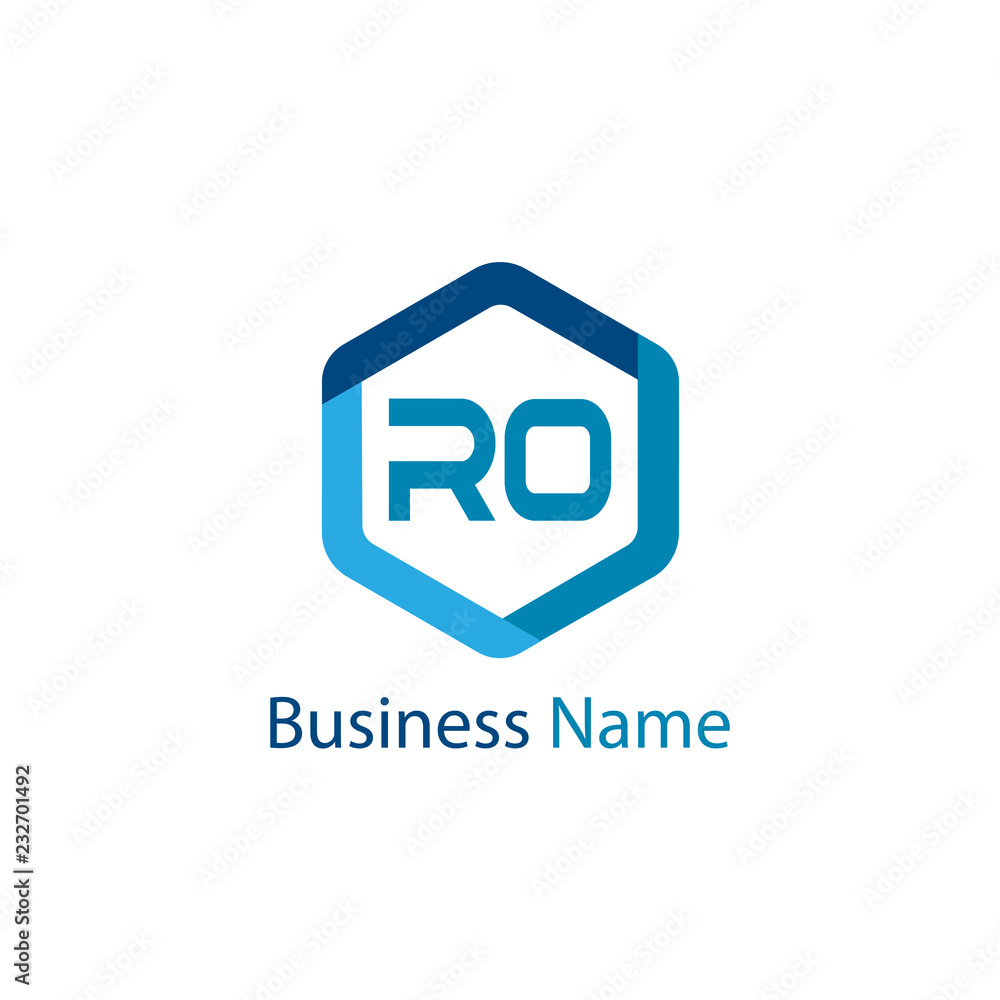 Initial Letter RO Logo Template Design Initial Letter RO Logo Template Design