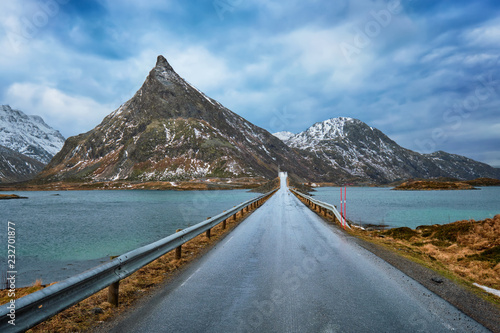 Road in Norway in winter