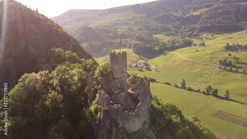 Aerial of Neu-Falkenstein Castle (1145 AD)