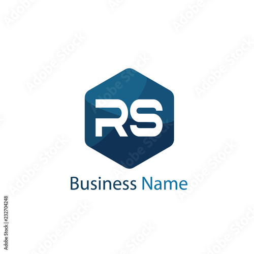 Initial Letter RS Logo Template Design