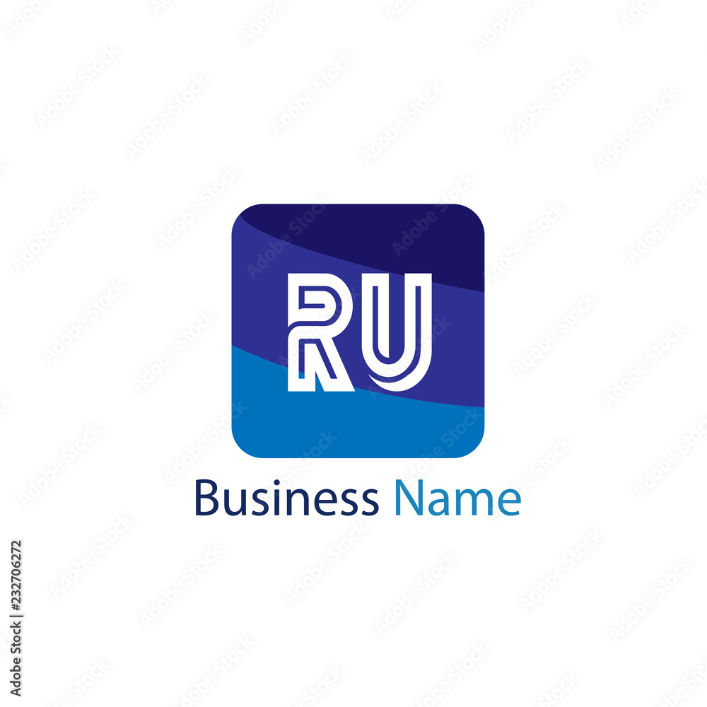 Initial Letter RU Logo Template Design Initial Letter RU Logo Template Design