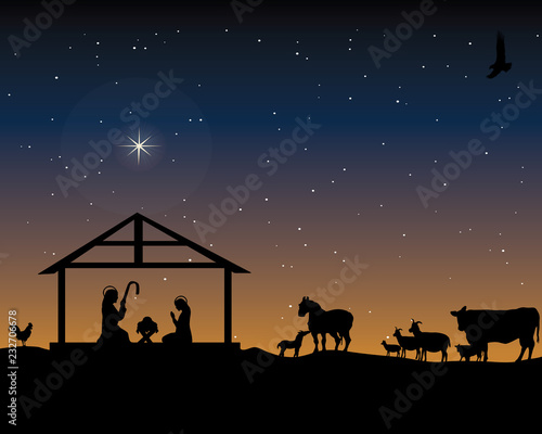 Christmas-Baby Jesus with Farm Animals
