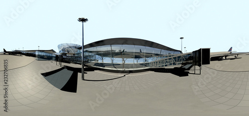 360 degrees airport view