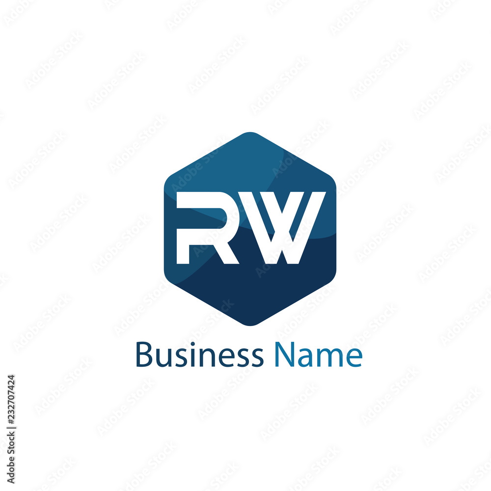 Initial Letter RW Logo Template Design Initial Letter RW Logo Template Design