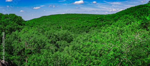 View from Minne Sauk Falls, on the Ozark Trail, in Taum Sauk Mountain State Park, Missouri, USA