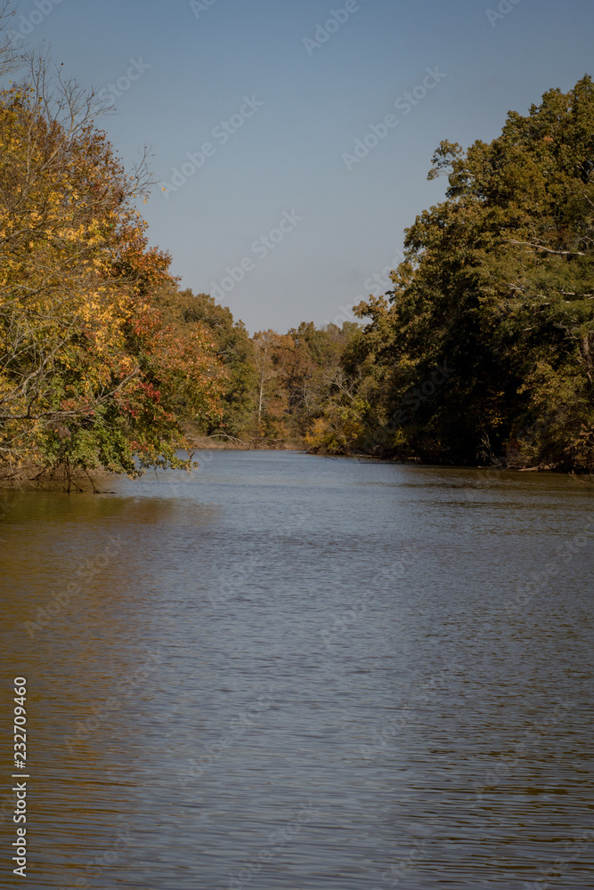 autumn landscape with river and trees autumn landscape with river and trees