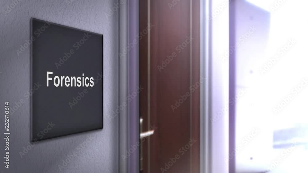 Modern interior building signage series - Forensics Modern interior building signage series - Forensics