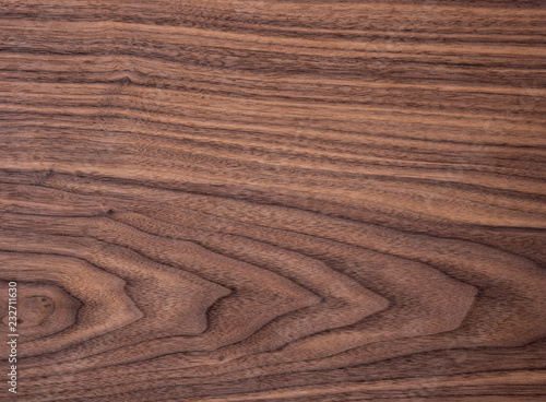 Wood texture of natural american black walnut tangential cut with oil wax finish  photo