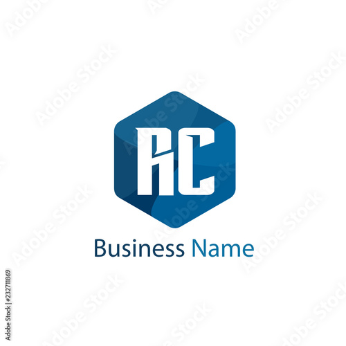 Initial Letter RC Logo Template Design