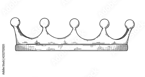 Hand drawn a jewelry ring. Vector illustration of a sketch style.