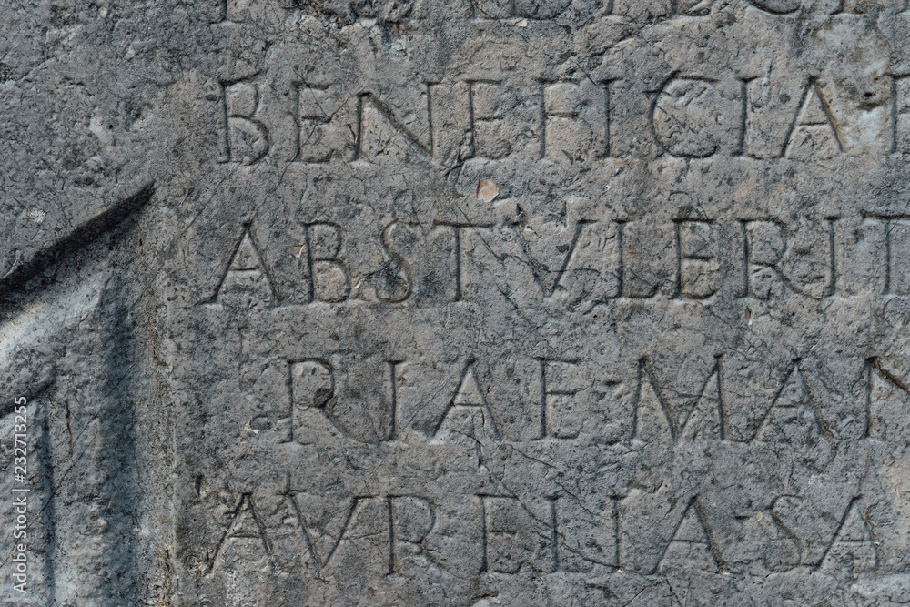 Roman Capital Letters on the Stone