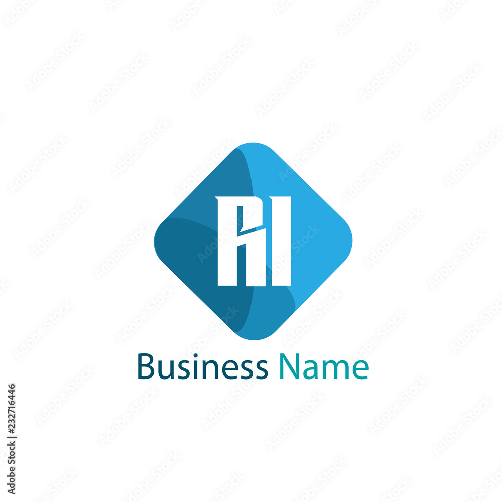 Obraz premium Initial Letter RI Logo Template Design