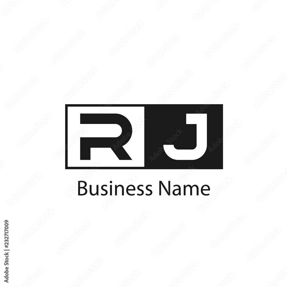 Initial Letter RJ Logo Template Design