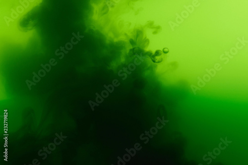 Dark green water ink background