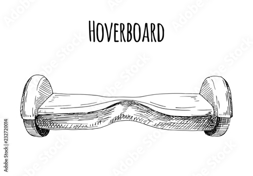Hoverboard isolated on white background. Vector illustration