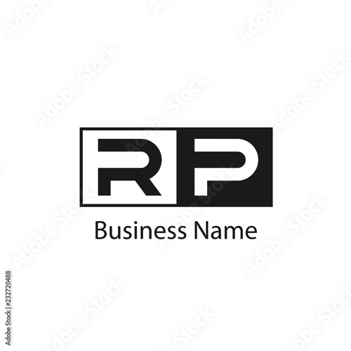 Initial Letter RP Logo Template Design