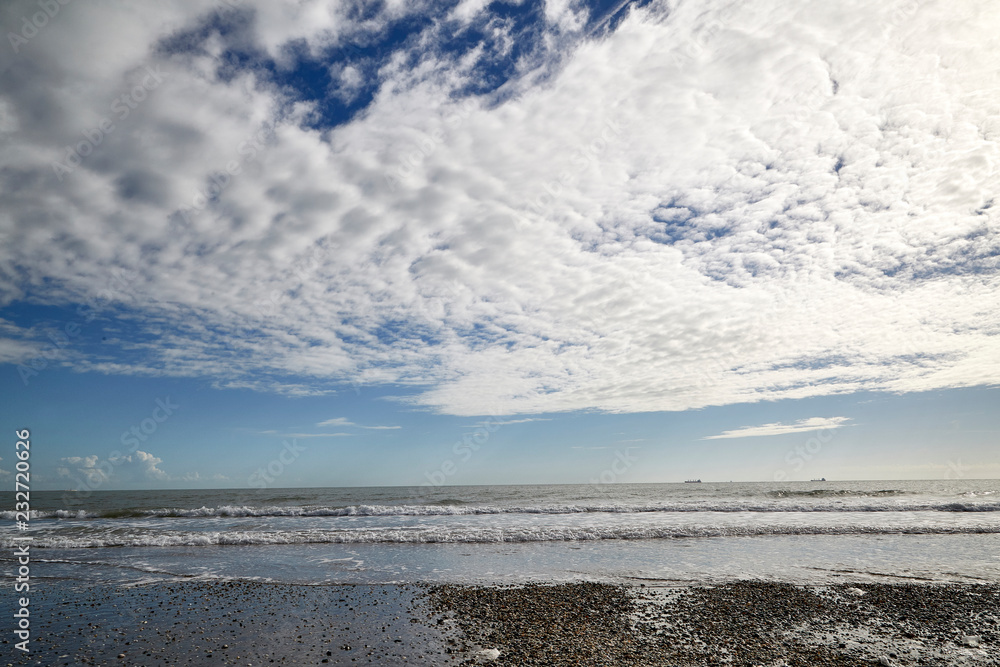 beautiful ocean panorama view cloudy sky beautiful ocean panorama view cloudy sky