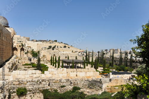 Southern Wall of Temple Mount, southwestern corner in Jerusalem