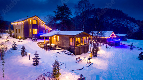 New Year. The houses are de...
