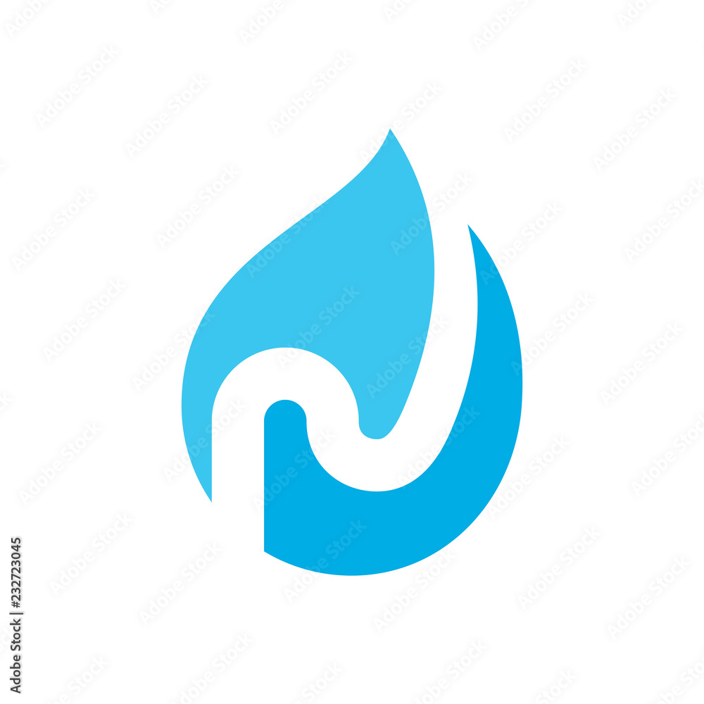 Letter N Drop logo Letter N Drop logo