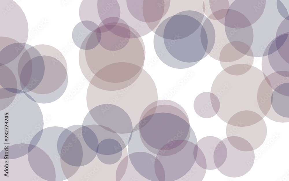Multicolored translucent circles on a white background. Gray tones. 3D illustration Multicolored translucent circles on a white background. Gray tones. 3D illustration