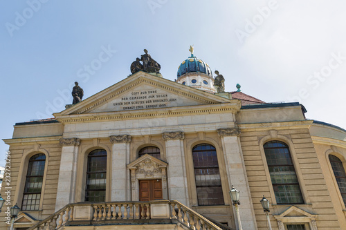 French Protestant church on Gendarmenmarkt in Berlin  Germany.