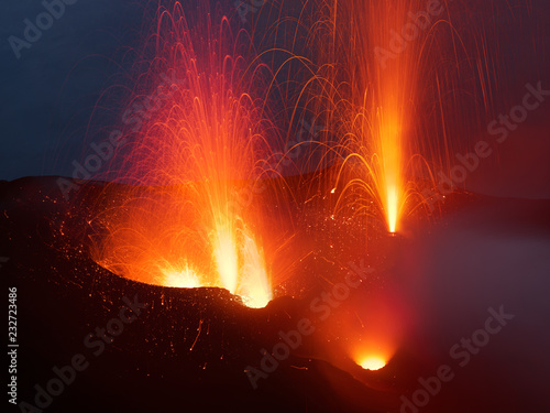 Stromboli dusk eruption