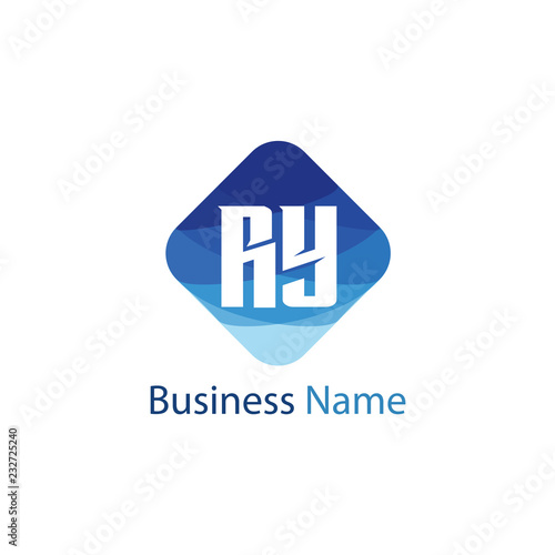 Initial Letter RY Logo Template Design © Scooby
