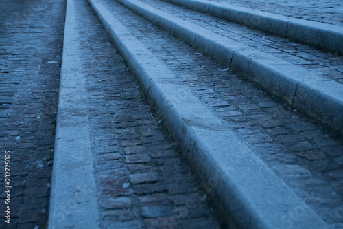 Asphalt background with the pavement stairs