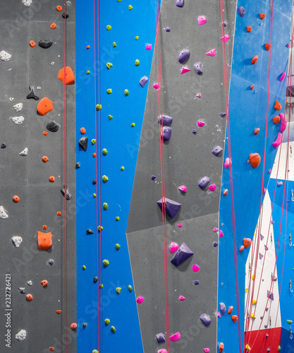 Indoor rock climbing gym