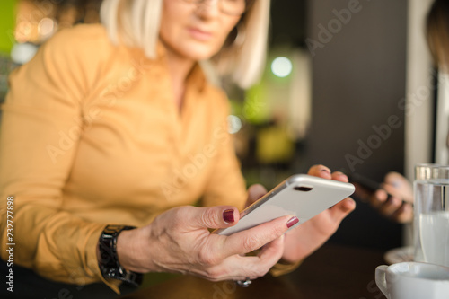 woman using smartphone