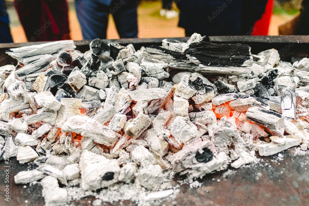 Hot coal ready for a barbecue. Hot coal ready for a barbecue.
