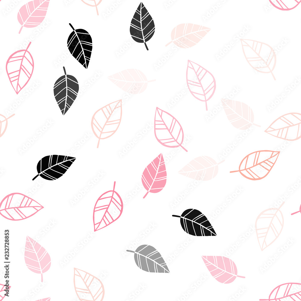 Light Pink vector seamless elegant wallpaper with leaves. Light Pink vector seamless elegant wallpaper with leaves.