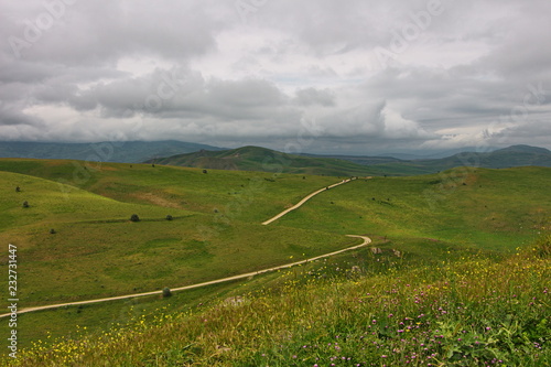 Mountain landscape from the northern region of Azerbaijan, Siazan.