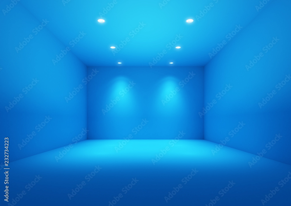 Blue empty space.