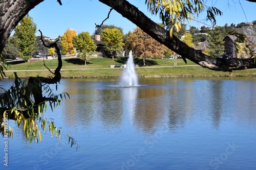 Fountain in a Payson Arizona city park photo