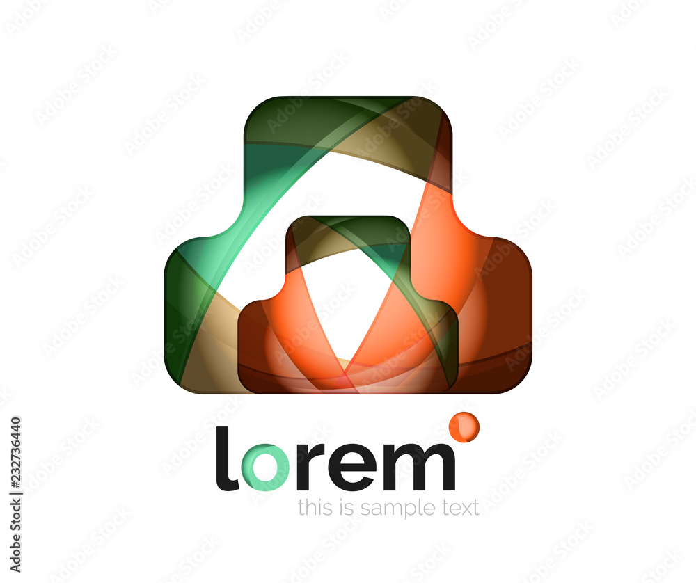 Abstract geometric business icon Abstract geometric business icon