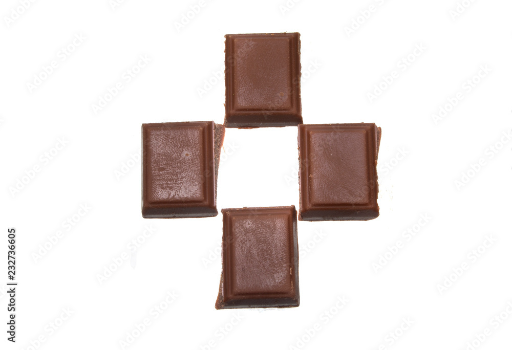 chocolate isolated on white background chocolate isolated on white background