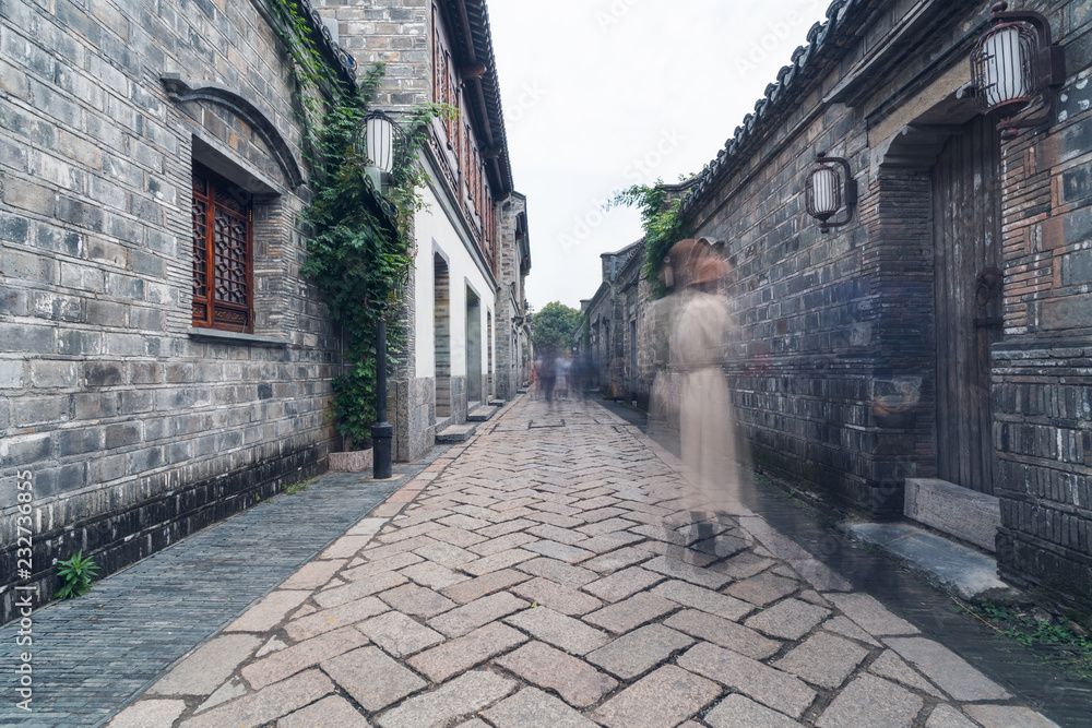 Empty road near vintage building in Nanjing