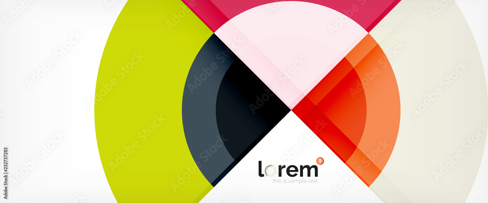 Fototapeta premium Circle abstract background, geometric modern design template