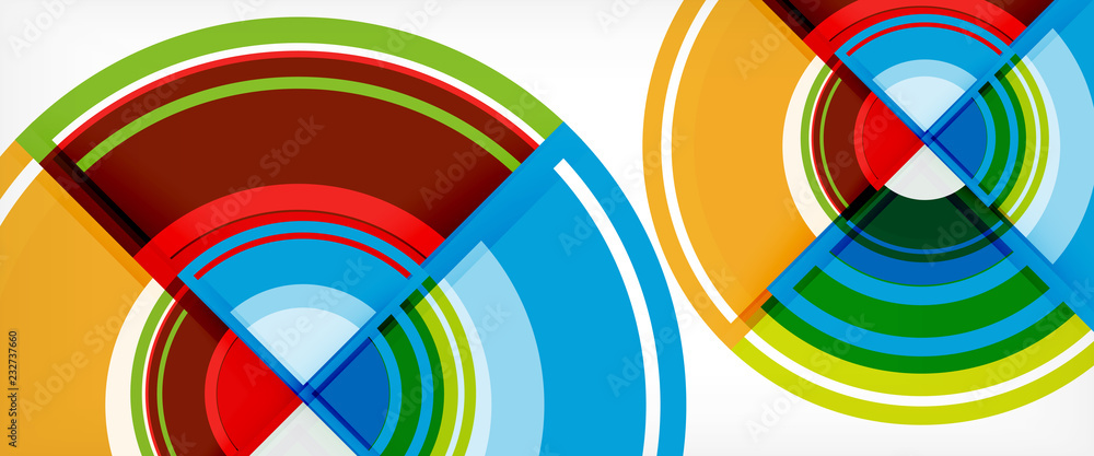 Obraz premium Circle abstract background, geometric modern design template